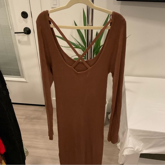 size M long brown dress - Picture 2 of 2